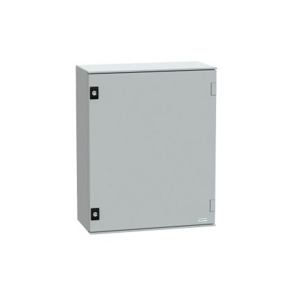   SCHNEIDER NSYPLM54G Elosztószekrény teli ajtóval (530*430*200) Thalassa Üvegszállal erősített poliészter Szürke (RAL 7035) IP66