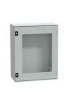 SCHNEIDER NSYPLM54TG Műanyag elosztószekrény átlátszó ajtóval 530x430x200 Thalassa Üvegszállal erősített poliészter, Ajtó: edzett üveg Szürke (RAL 7035) IP66