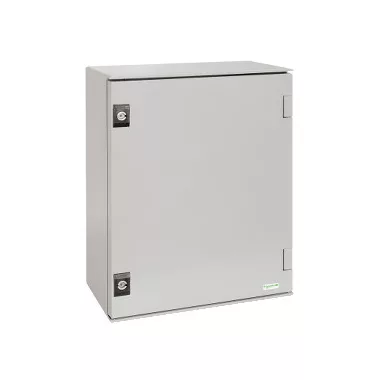 SCHNEIDER NSYPLM86BG PLM műanyag szekrény bakelit szerelőlemezzel 847x636x300 Thalassa Üvegszállal erősített poliészter Szürke (RAL 7035) IP66