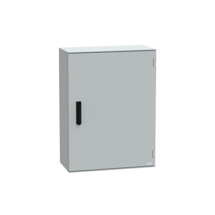   SCHNEIDER NSYPLM86VG Falon kívüli műanyag  elosztószekrény, kilincses, 3 pontos retesz, 847*636*300 Thalassa Üvegszállal erősített poliészter Szürke (RAL 7035) IP66