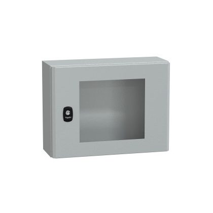   SCHNEIDER NSYS3D3415T S3D elosztószekrény H300xW400xD150 üveg ajtóval