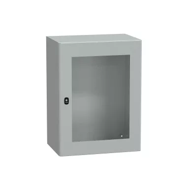 SCHNEIDER NSYS3D8640T S3D elosztószekrény H800xW600xD400 üveg ajtóval