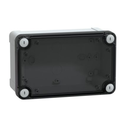   SCHNEIDER NSYTBP19128T Ipari műanyag doboz (192*121*87) átlátszó fedéllel IP66 IK09 RAL7035