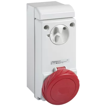   SCHNEIDER PKB63P534 UNIKA priză cu interblocare cu fixare pe perete, 3P + F, 6h, 63A, 415V, IP65, fără protecție