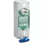   SCHNEIDER PKB63R523 UNIKA Falra szerelhető, reteszelhető aljzat, 2P+F, 6h, 63A, 250V, IP65, olvadóbiztosítós