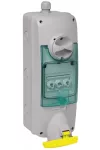 SCHNEIDER PKB63U515 UNIKA Panelre szerelhető, reteszelhető aljzat, 3P+N+F, 4h, 63A, 130V, IP65, DIN sínnel SCHNEIDER PKB63U515 UNIKA Panelre szerelhető, reteszelhető aljzat, 3P+N+F, 4h, 63A, 130V, IP65, DIN sínnel