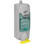   SCHNEIDER PKB63U515 UNIKA priză cu blocare, pe panou, 3P + N + F, 4h, 63A, 130V, IP65, cu șină DIN