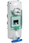 SCHNEIDER PKB63U523 UNIKA Panelre szerelhető, reteszelhető aljzat, 2P+F, 6h, 63A, 250V, IP65, DIN sínnel SCHNEIDER PKB63U523 UNIKA Panelre szerelhető, reteszelhető aljzat, 2P+F, 6h, 63A, 250V, IP65, DIN sínnel