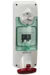 SCHNEIDER PKB63U534 UNIKA Panelre szerelhető, reteszelhető aljzat, 3P+F, 6h, 63A, 415V, IP65, DIN sínnel