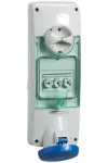 SCHNEIDER PKB63V523 UNIKA Panelre szerelhető, reteszelhető aljzat, 2P+F, 6h, 63A, 250V, IP65, olvadóbiztosítós