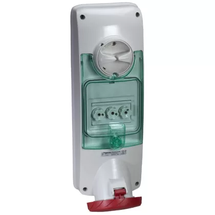   SCHNEIDER PKB63V535 UNIKA Panelre szerelhető, reteszelhető aljzat, 3P+N+F, 6h, 63A, 415V, IP65, olvadóbiztosítós