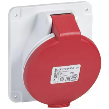SCHNEIDER PKF16F433 PRATIKA Panelre szerelhető döntött aljzat, 2P+F, 9h, 16A, 415V, IP44, csavaros SCHNEIDER PKF16F433 PRATIKA Panelre szerelhető döntött aljzat, 2P+F, 9h, 16A, 415V, IP44, csavaros