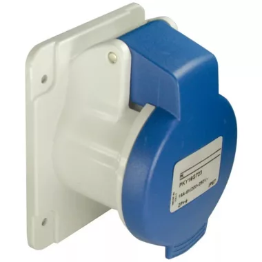 SCHNEIDER PKF16G423 PRATIKA Panelre szerelhető egyenes aljzat, 2P+F, 6h, 16A, 250V, IP44, csavaros