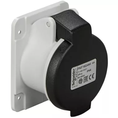 SCHNEIDER PKF16G445 PRATIKA Panelre szerelhető egyenes aljzat, 3P+N+F, 7h, 16A, 500V, IP44, csavaros SCHNEIDER PKF16G445 PRATIKA Panelre szerelhető egyenes aljzat, 3P+N+F, 7h, 16A, 500V, IP44, csavaros