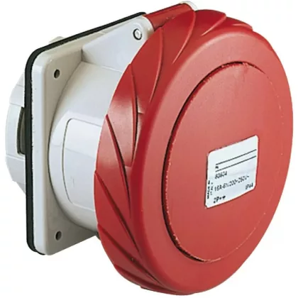 SCHNEIDER PKF16G734 PRATIKA Panelre szerelhető egyenes aljzat, 3P+F, 6h, 16A, 415V, IP67, csavaros