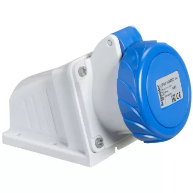 SCHNEIDER PKF16W723 PRATIKA Falra szerelhető aljzat, 2P+F, 6h, 16A, 250V, IP67, csavaros