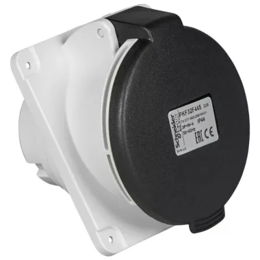 SCHNEIDER PKF32F444 PRATIKA Panelre szerelhető döntött aljzat, 3P+F, 7h, 32A, 500V, IP44, csavaros