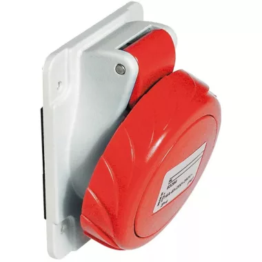 SCHNEIDER PKF32F734 PRATIKA Priză înclinata montată pe panou, 3P + F, 6h, 32A, 415V, IP67, șurub