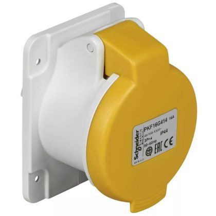   SCHNEIDER PKF32G423 PRATIKA Panelre szerelhető egyenes aljzat, 2P+F, 6h, 32A, 250V, IP44, csavaros