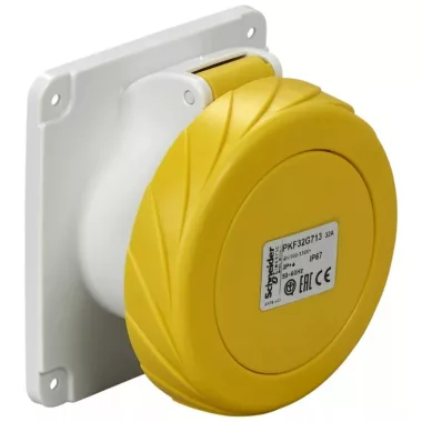 SCHNEIDER PKF32G713 PRATIKA Panelre szerelhető egyenes aljzat, 2P+F, 4h, 32A, 130V, IP67, csavaros SCHNEIDER PKF32G713 PRATIKA Panelre szerelhető egyenes aljzat, 2P+F, 4h, 32A, 130V, IP67, csavaros
