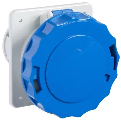   SCHNEIDER PKF32G723 PRATIKA Panelre szerelhető egyenes aljzat, 2P+F, 6h, 32A, 250V, IP67, csavaros