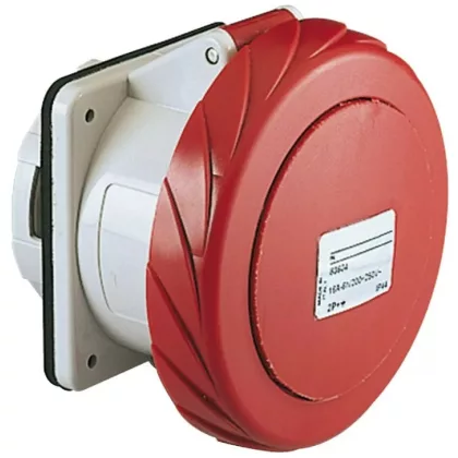 SCHNEIDER PKF32G735 PRATIKA Panelre szerelhető egyenes aljzat, 3P+N+F, 6h, 32A, 415V, IP67, csavaros