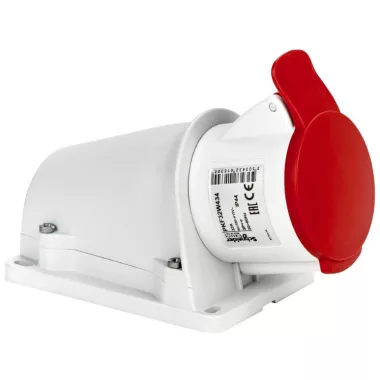 SCHNEIDER PKF32W434 PRATIKA Priză montat pe perete, 3P + F, 6h, 32A, 415V, IP44, șurub