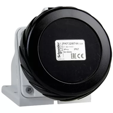 SCHNEIDER PKF32W744 PRATIKA Falra szerelhető aljzat, 3P+F, 7h, 32A, 500V, IP67, csavaros SCHNEIDER PKF32W744 PRATIKA Falra szerelhető aljzat, 3P+F, 7h, 32A, 500V, IP67, csavaros