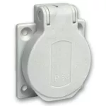 SCHNEIDER PKS51G PRATIKA Háztartási aljzat, 2P+F, 50x50, hátsó meghúzással, szürke, IP54, német