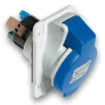   SCHNEIDER PKY16F424 PRATIKA Priză înclinată montată pe panou, 3P + F, 9h, 16A, 250V, IP44, conexiune rapidă