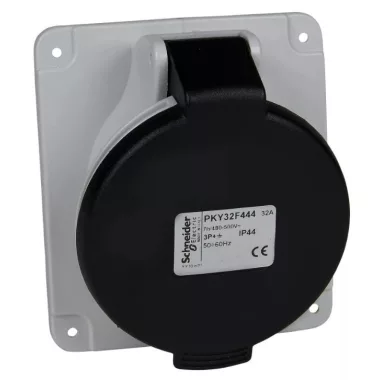 SCHNEIDER PKY16F444 PRATIKA Panelre szerelhető döntött aljzat, 3P+F, 7h, 16A, 500V, IP44, gyorscsatlakozás SCHNEIDER PKY16F444 PRATIKA Panelre szerelhető döntött aljzat, 3P+F, 7h, 16A, 500V, IP44, gyorscsatlakozás