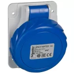   SCHNEIDER PKY16F723 PRATIKA Priză înclinata montată pe panou, 2P + F, 6h, 16A, 250V, IP67, conexiune rapidă