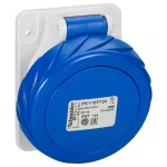   SCHNEIDER PKY16F724 PRATIKA Panelre szerelhető döntött aljzat, 3P+F, 9h, 16A, 250V, IP67, gyorscsatlakozás