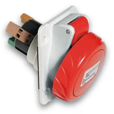 SCHNEIDER PKY16F734 PRATIKA Panelre szerelhető döntött aljzat, 3P+F, 6h, 16A, 415V, IP67, gyorscsatlakozás