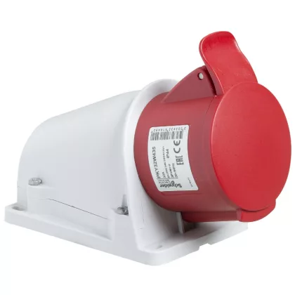 SCHNEIDER PKY16W434 PRATIKA Falra szerelhető aljzat, 3P+F, 6h, 16A, 415V, IP44, gyorscsatlakozás