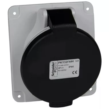 SCHNEIDER PKY32F444 PRATIKA Panelre szerelhető döntött aljzat, 3P+F, 7h, 32A, 500V, IP44, gyorscsatlakozás SCHNEIDER PKY32F444 PRATIKA Panelre szerelhető döntött aljzat, 3P+F, 7h, 32A, 500V, IP44, gyorscsatlakozás