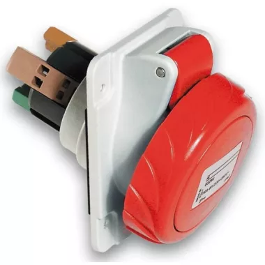 SCHNEIDER PKY32F735 PRATIKA Panelre szerelhető döntött aljzat, 3P+N+F, 6h, 32A, 415V, IP67, gyorscsatlakozás