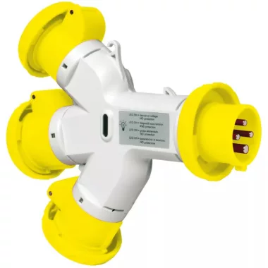 SCHNEIDER PKZM707 PRATIKA Elosztó adapter, 1 villa-3 aljzat, 2P+F, 16A, 130V, IP67