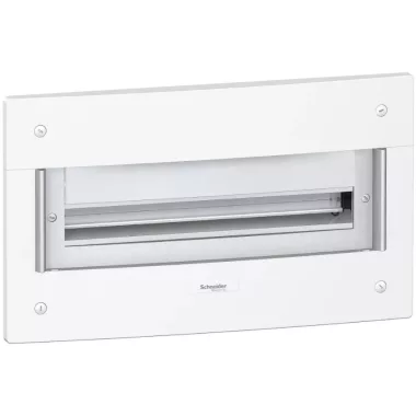 SCHNEIDER PRA25124 PRAGMA Kiselosztó, süllyesztett, 1x24 modul, PEN sín, fehér