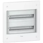   SCHNEIDER PRA25218 PRAGMA Kiselosztó, süllyesztett, 2x18 modul, PEN sín, fehér