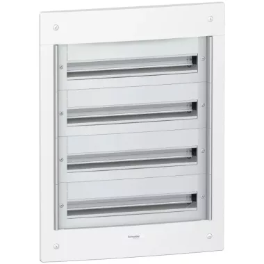 SCHNEIDER PRA25424 PRAGMA Kiselosztó, süllyesztett, 4x24 modul, PEN sín, fehér SCHNEIDER PRA25424 PRAGMA Kiselosztó, süllyesztett, 4x24 modul, PEN sín, fehér