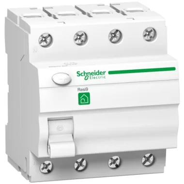 SCHNEIDER R9R01440 RESI9 áram-védőkapcsoló, A osztály, 4P, 40A, 30mA