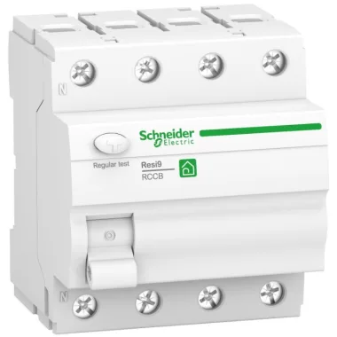 SCHNEIDER R9R02425 RESI9 áram-védőkapcsoló, A osztály, 4P, 25A, 30mA