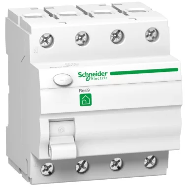 SCHNEIDER R9R11425 RESI9 áram-védőkapcsoló, AC osztály, 4P, 25A, 30mA