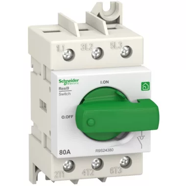 SCHNEIDER R9S24380 RESI9 Moduláris forgócsapos kapcsoló, 3P, 80A