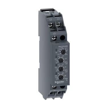 SCHNEIDER RM10TE00N Easy Harmony 3 phase voltage monitoring relay, Range 208 to 480 VAC, phase sequence, phase failure, Phase imbalance, 1 CO SCHNEIDER RM10TE00N Easy Harmony 3 phase voltage monitoring relay, Range 208 to 480 VAC, phase sequence, phase failure, Phase imbalance, 1 CO