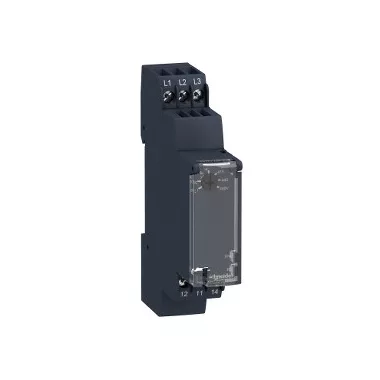 SCHNEIDER RM17TT00 Zelio Control háromfázisú fázisfigyelő relé, 1CO, 5A, 208…480 VAC SCHNEIDER RM17TT00 Zelio Control háromfázisú fázisfigyelő relé, 1CO, 5A, 208…480 VAC