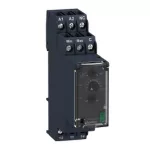 SCHNEIDER RM22LG11MT Zelio Control folyadékszint-figyelő relé, 1CO, 8A, 380…415 VAC, mérési tart.:5…100kOhm, ki- és bekapcsolás késlelt.