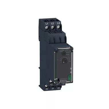 SCHNEIDER RM22TU23 Zelio Control háromfázisú fázis- és feszültségfigyelő relé, 2CO, 8A, 380…480 VAC SCHNEIDER RM22TU23 Zelio Control háromfázisú fázis- és feszültségfigyelő relé, 2CO, 8A, 380…480 VAC