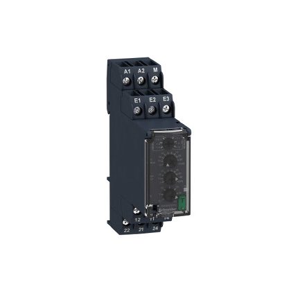   SCHNEIDER RM22UA31MR Zelio Control feszültségfigyelő relé, kikapcsolás késleltetővel, 2CO, 8A, 24…240 VAC/DC, mérési tart.:0,05…5V